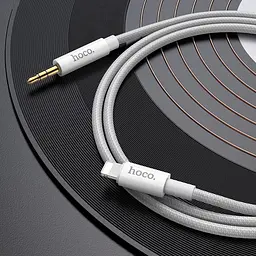 AUX кабель Hoco UPA19 Lightning to Jack 3.5 1 м сріблястий - мініатюра 2
