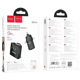 Микрофон петличка беспроводной HOCO S31 Stream Wireless Microphone + Receiver 3in1 (USB-C 3.5mm Lightning) - мініатюра 8