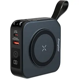 Універсальна мобільна батарея Energizer Magnetic Wireless 10000mAh 20W PD,AC зарядка,QI-15W, built-in USB-C,USB-А,USB-C In/Out