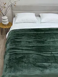 Плед Ecotton 220х240 см Well Soft зелений пудровий (17-0112 Matte green) (24927) - мініатюра 2