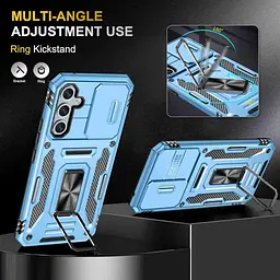 Ударостійкий чохол Camshield Army Ring для Samsung Galaxy A57 5G Блакитний / Light Blue - мініатюра 3
