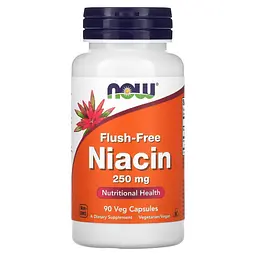 Ніацин (Вітамін В3) Niacin Flush Free 250 мг - 90 вег. капсул