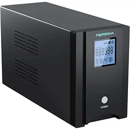 ДБЖ Marsriva MR-UF1500P-H, 1500ВА/1200Вт, чиста синусоїда змінного струму, без АКБ, 24B - мініатюра 3