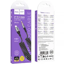 Аудіо кабель Aux Hoco UPA33A Nuevo Lightning to AUX 3.5 мм 1.5 м Black - мініатюра 2