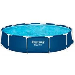 Каркасний басейн Bestway STEEL PRO 366х76 великий з фільтром та насосом 56679