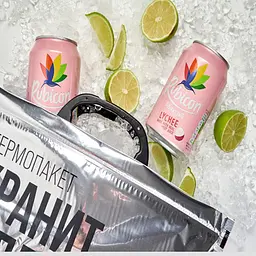 Термопакет для продуктів багаторазовий навантаження до 8 кг з ручкою розмір 45х48 Блакитний лід  - мініатюра 4