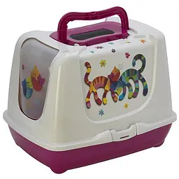 Moderna Trendy Cat Friends Forever 57.4x44.8x42.7 смзакритий туалет для кішок з вугільним фільтром та совком