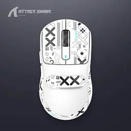 ATTACK SHARK X6 White | Сенсор PAW3395 | 65 годин акум | + Зарядна станція RGB