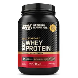 Сироватковий протеїн Optimum Nutrition Gold Standard 100% Whey EU, 768 грам - Молочний шоколад