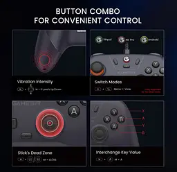 Геймпад Bluetooth джойстик GameSir T-4n Nova Lite Multiplatform Controller Bluetooth/2,4G/USB DualShock Black - мініатюра 3