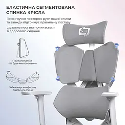 Крісло геймерське Sihoo Xallking X5C Mesh Grey (X5FC-N101) - мініатюра 10
