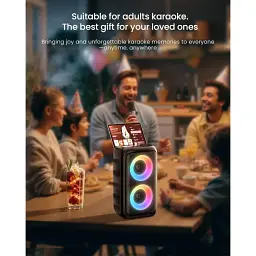 Bluetooth колонка Karaoke Multifunctional Speaker T-08 з двома мікрофонами для караоке на вечірках - мініатюра 3