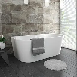 Ванна акрилова пристінна Rea Capri 170x75 white REA-W9801, Білий - мініатюра 5
