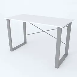 Письмовий стіл Ferrum-decor Драйв 750x1000x600 Сірий метал ДСП Біле 16 мм (FRD-103094) - мініатюра 2