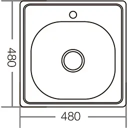 Мийка для кухні Zerix Z4848-06-160D decor (ZM0558) - мініатюра 3