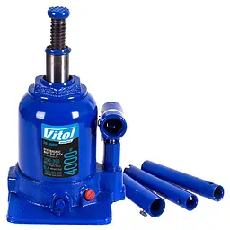 Домкрат гідравлічний телескопічний Vitol 4т 2-циліндричний 160-390 мм 6.4 кг (DB-40002C) - мініатюра 3