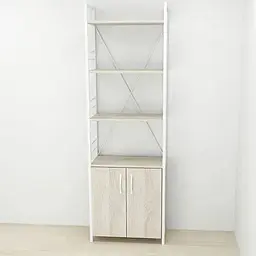 Етажерка 4/60 Ferrum-decor Серії Конект із тумбою 179x60x28 Білий ДСП Сонома (FRD-104494)