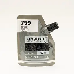 Акрилова фарба Sennelier Abstract, дой-пак, 60 мл, матова, Марс чорний (Mars Black)
