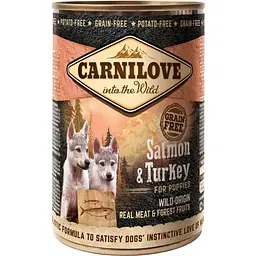 Консерви для цуценят з лососем та індичкою Carnilove Dog  400 г