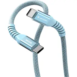 Кабель Verbatim 60 Вт /USB-C–USB-C /120 см-блакинтий (31852) - мініатюра 2