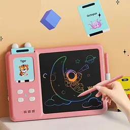 Планшет для малювання з обучающими карточками S5 Pink - мініатюра 7