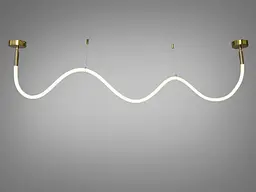Люстра стельова LED Diasha 9610-2000GAB Шланг, 22W, бронза, сучасний стиль для коридору, спальні, кухні, офісу - мініатюра 2
