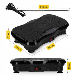 Віброплатформа для тренувань 4FIZJO Ultra+ з пультом та еспандерами Black (P-5905973402873) - мініатюра 9