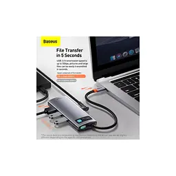 Концентратор Baseus USB-C 6-in-1 (CAHUB-CW0G) - мініатюра 11