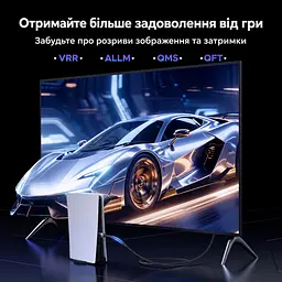Кабель HDMI UGREEN HD188 2.1 кутовий 90° 8K 60 Гц 1 м чорний (95826) - мініатюра 10