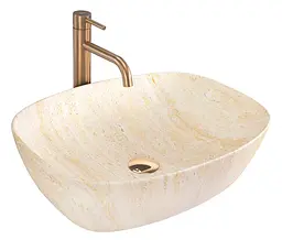 Умивальник Rea Freja накладний 51x39.5 см travertine matt REA-U6689