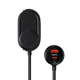 Автомобільний зарядний пристрій Baseus High Efficiency Pro 1-for-2 Car Cigarette Lighter 30W Cosmic Black (C00455300121-00) - мініатюра 8