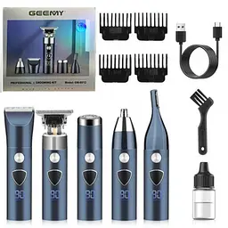 Тример акумуляторний чоловічий з бритвою 5W Geemy GM-8012 - мініатюра 2