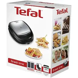 Мультимейкер Tefal Snack Time 3в1, 700 Вт чорно-сірий (SW341D12) - мініатюра 5