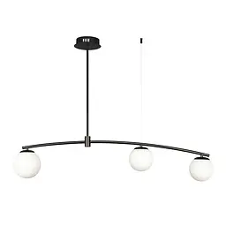 Люстра стельова Levistella 7529827-3 BK+WH, E27, метал, біле скло, сучасний стиль для дому