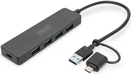 Хаб USB-A/C > 4хUSB-А 0.2 м Digitus teh0025092