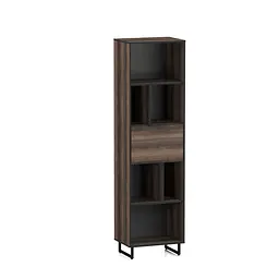 Стелаж для книг та декору на ніжках Moreli Forte F-0016 у стилі Loft 550х2000х400 мм Дуб Кверкус