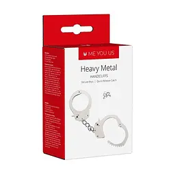 Наручники металеві Me You Us Heavy Metal Handcuffs Kinx 26 см сріблястий - мініатюра 4