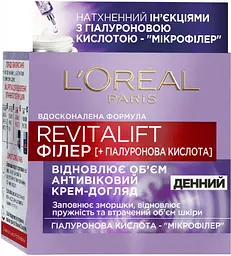 Дневной крем-уход для лица с гиалуроновой кислотой L'Oreal Paris Revitalift Filler Восстановитель объема, 50 мл