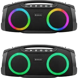 Акустична система 1.0 Defender Beatbox 30, 30Вт Bluetooth/RGB/FM/USB/TF/AUX/TWS чорна - мініатюра 9