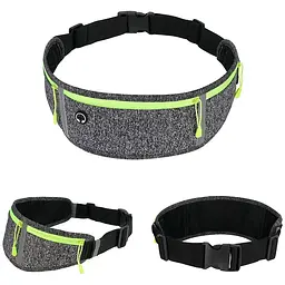 Спортивна поясна сумка для бігу BeCover DL0005 Dark Gray (706065) + подарунок органайзер для навушників - мініатюра 2