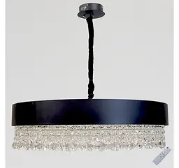 Велика чорна кришталева LED люстра Artlight 8677/800BK діаметром 78,5 см із 15 патронами E14 - мініатюра 3