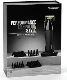 Машинка для стриження BaByliss Super-X Metal Series, акум., насадок-12, сталь з графітовим покриттям, чорно-сріблястий - мініатюра 9