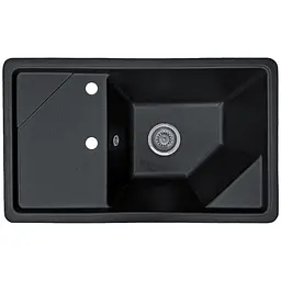 Мийка кухонна Valetti 58C гранітна 785х465 мм чорна - мініатюра 4