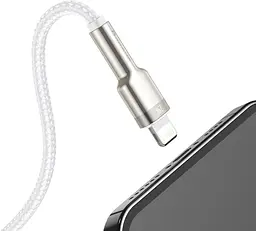 Кабель Baseus Cafule Metal USB to Lightning 1м White (CALJK-A02) [82098] - мініатюра 3
