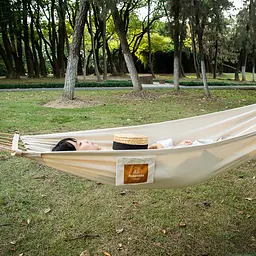 Гамак одномісний без перекидання Naturehike CNK2450WS018, бавовна, бежевий - мініатюра 4
