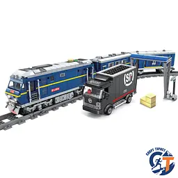 Конструктор ZIPP Toys Потяг DF11 Z з рельсами Колір: синій