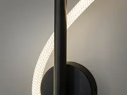 Світильник настінний LED Diasha 9607-BK 3color Ropelight, 14W, чорний, сучасний стиль для коридору, вітальні, спальні, кухні, - мініатюра 5