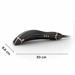 Фен Rowenta Ultimate Experience Air Motion, 1300Вт, 3 режими, насадка-гребінець, кейс для зберігання, іоніз-я, хол. обдув, чорний - мініатюра 4