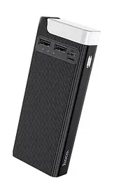 Портативний зарядний пристрій для телефону Power Bank Hoco J62 30000 mAh 10W LED лампа Чорний - мініатюра 4