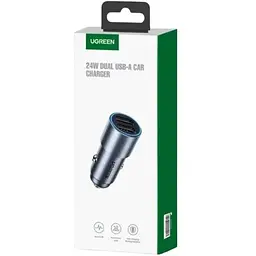 Автомобільний зарядний пристрій Ugreen CD130 Dual USB Car Charger 24Вт 2.4A - мініатюра 3